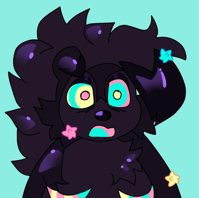flat color style mimicry bust