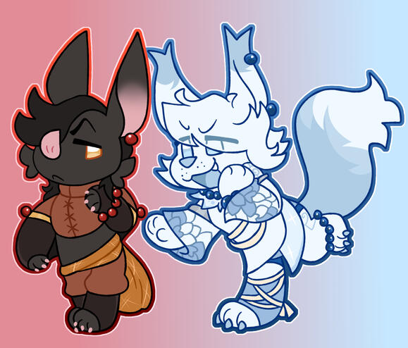 2 character chibi